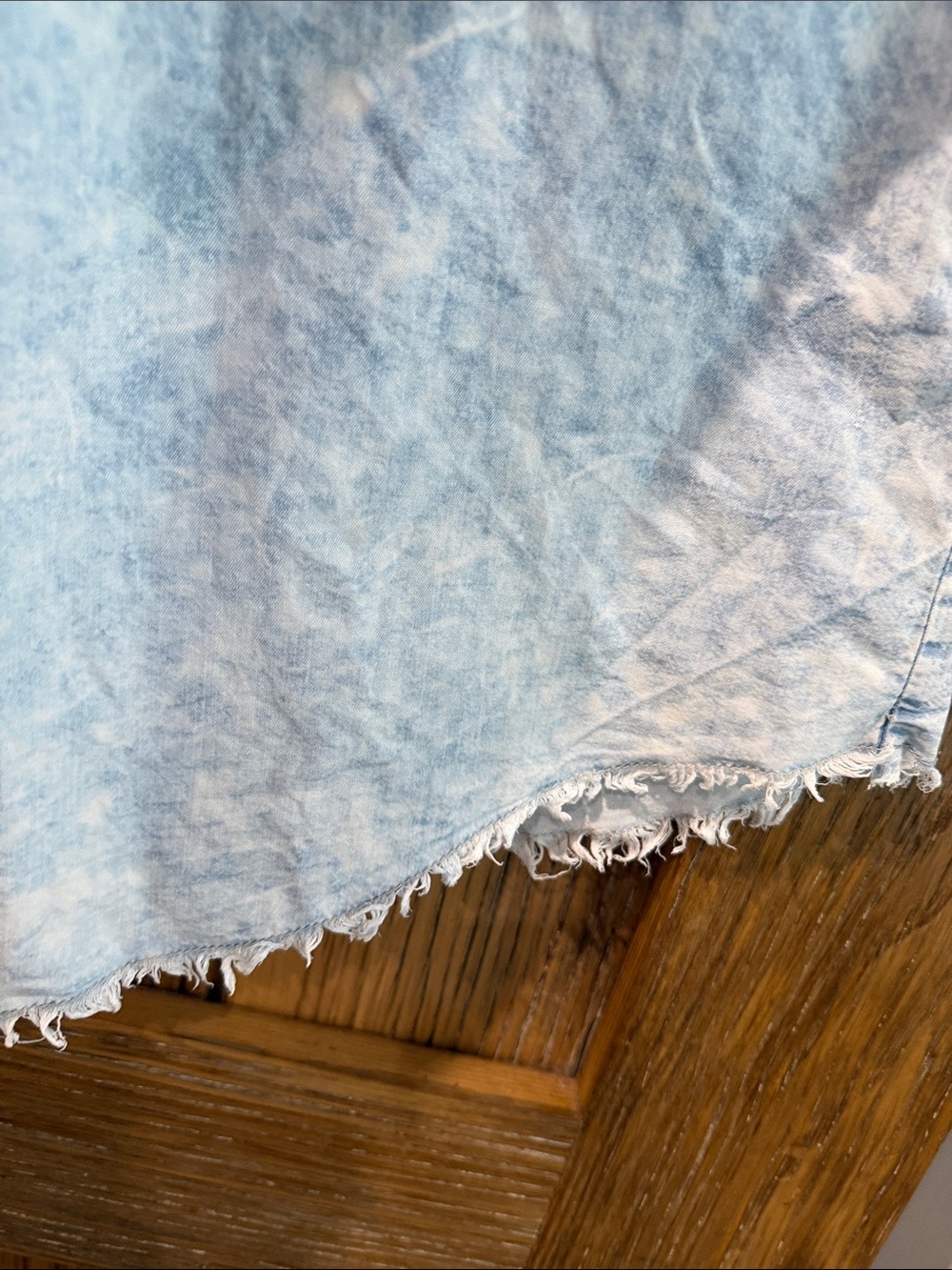Thread & Supply Pale Blue Chambray acid wash Shirt dress M - Picture 6 of 7